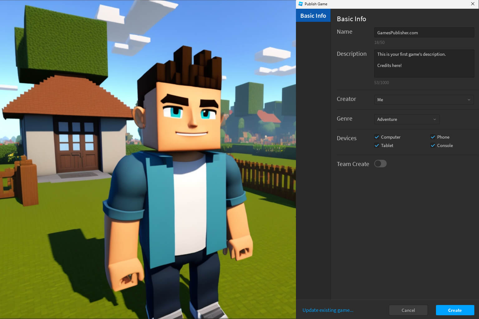 How to Publish a Game on Roblox