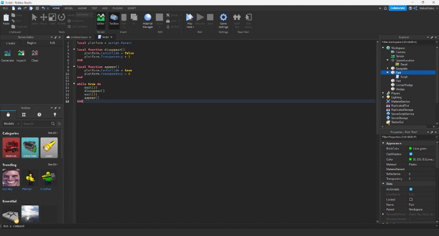 Roblox Studio Script with LUA