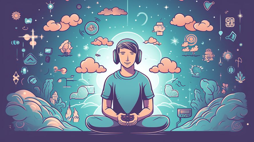 A healing gamer with a peaceful mind