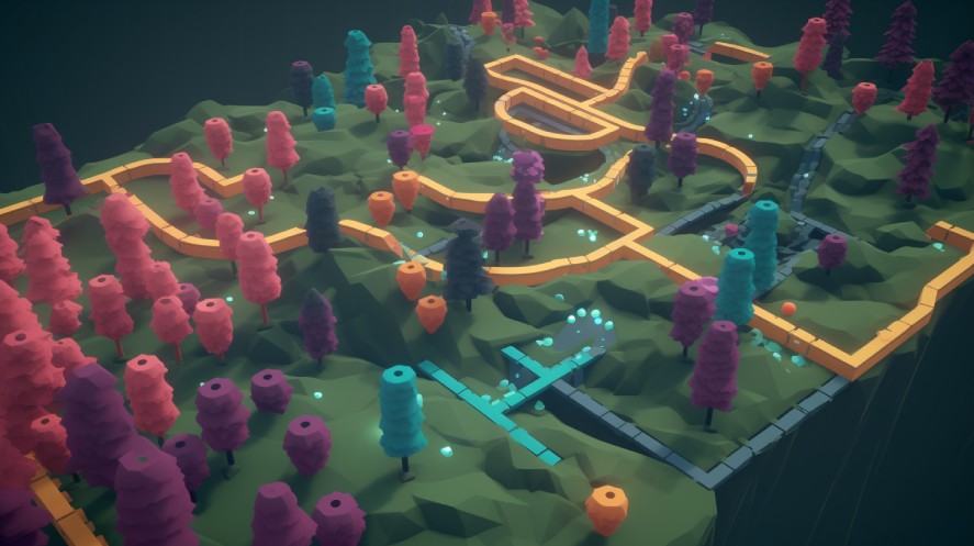 A gaming terrain generated by procedural generation