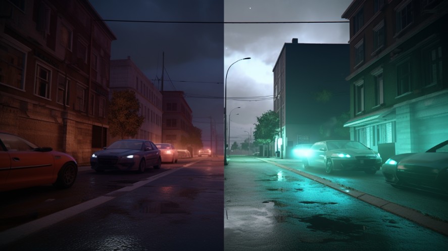 A realistic game graphic and lightning