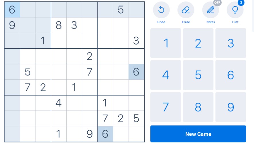 Sudoku game