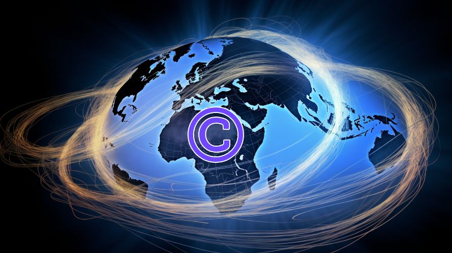 A visual graphic of international copyright