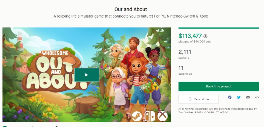 A Kickstarter's Indie Game Funding Project