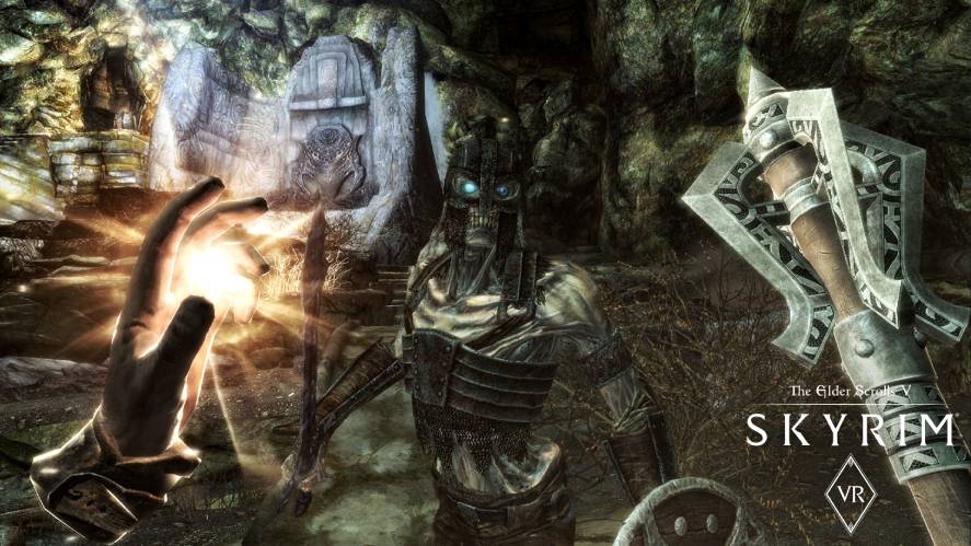 A screenshot of The Elder Scrolls V Skyrim VR