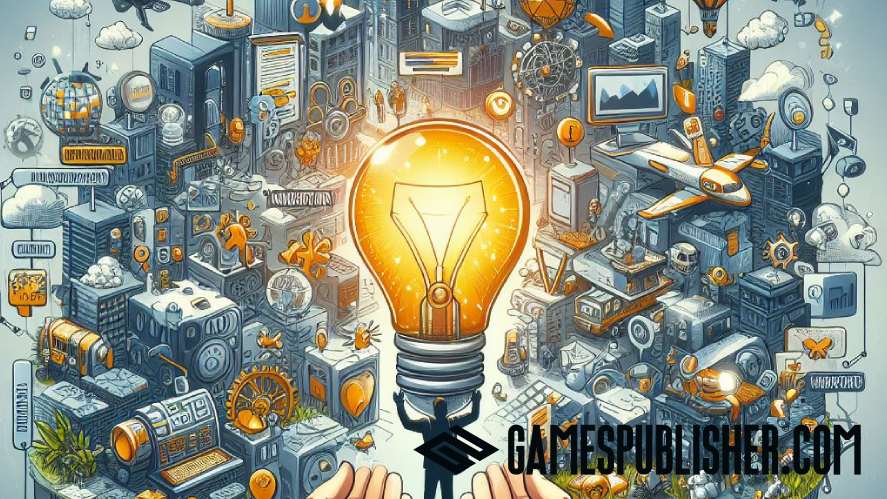A graphic of a light bulb stands out in the video gaming industry