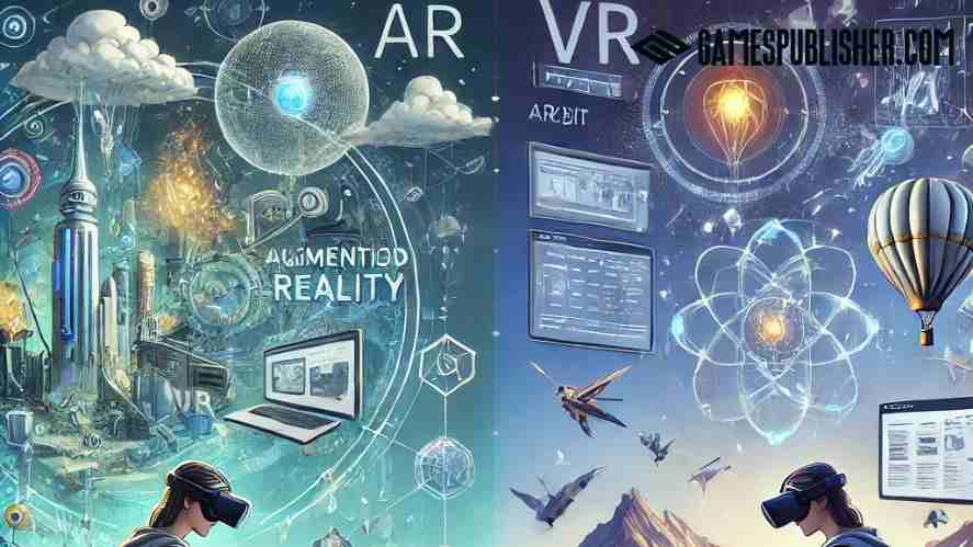 A graphic comparison between AR and VR