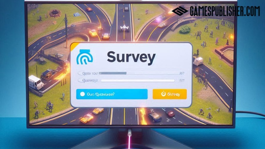 An in-game survey pop-up