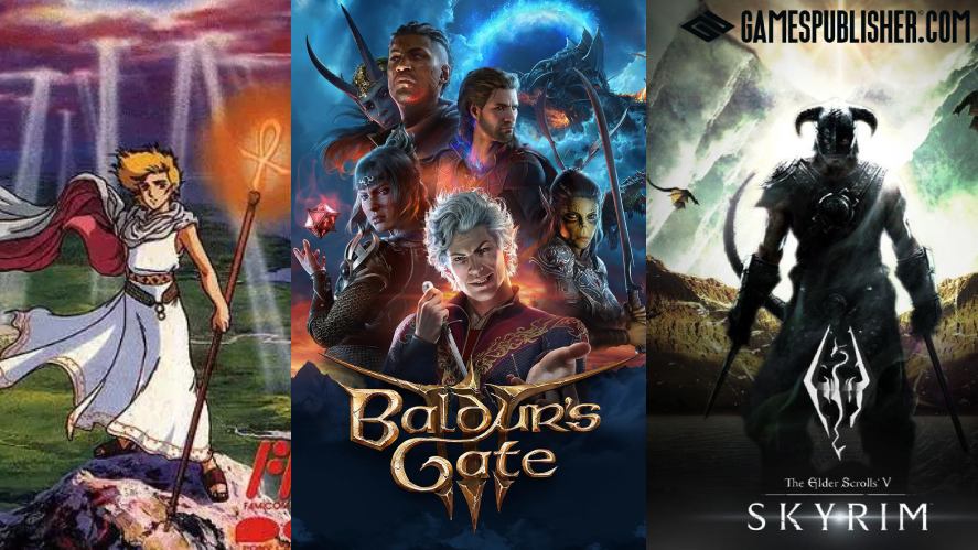 The Bard's Tale, Baldur's Gate, and Skyrim