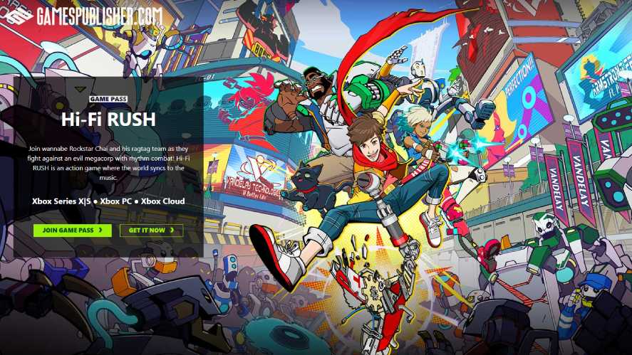Hi Fi Rush on Game Pass