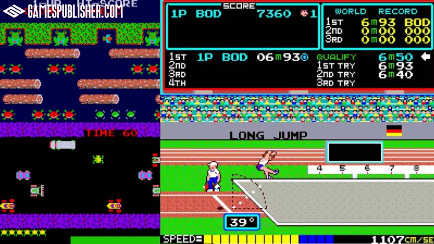 Frogger and Track & Field from Konami