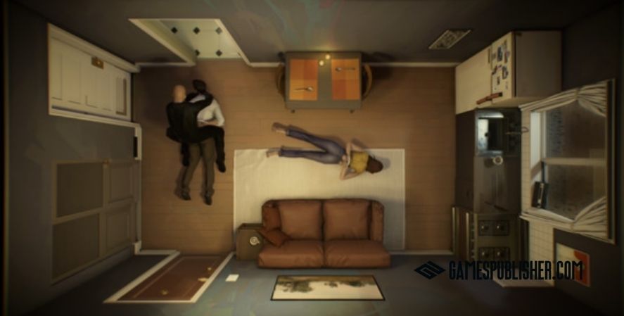 Top-down view from Twelve Minutes, an Annapurna Interactive Game known for its time loop storytelling.