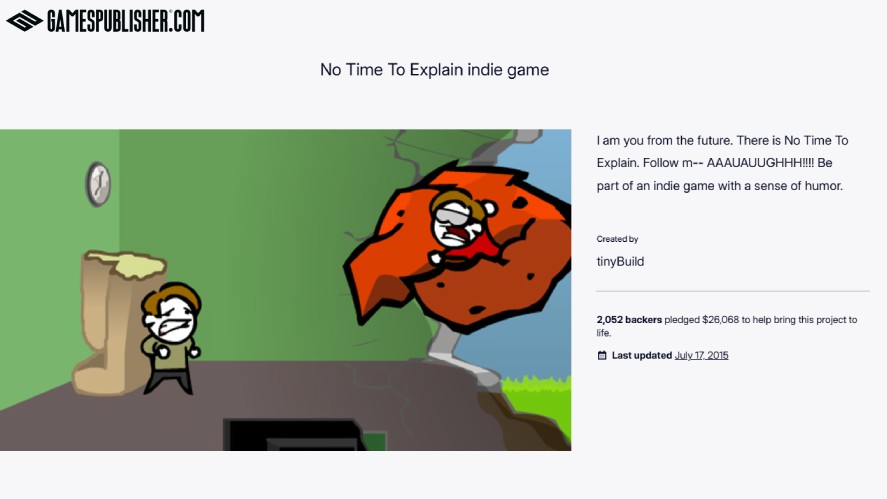 No Time To Explain crowdfunding on Kickstarter.com