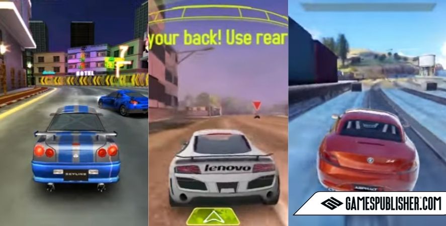 Asphalt racing game series by Gameloft featuring high-speed races on various tracks