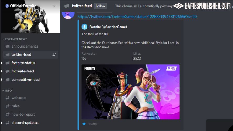 The Fortnite's Discord channel