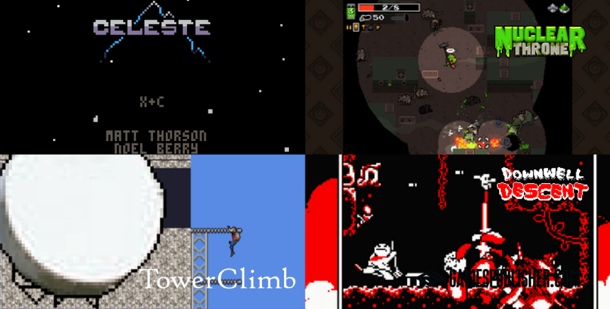 action and platformer indie like Celeste Nuclear Throne and TowerClimb