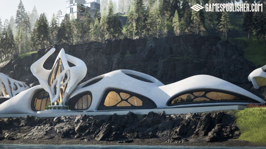 A 3D AI-generated building