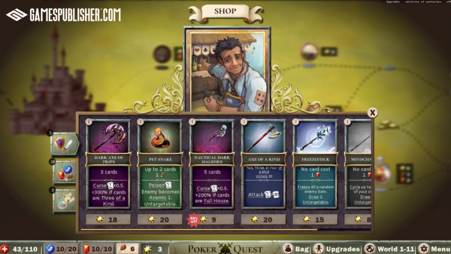 Poker Quest - a roguelike card game from Playsaurus