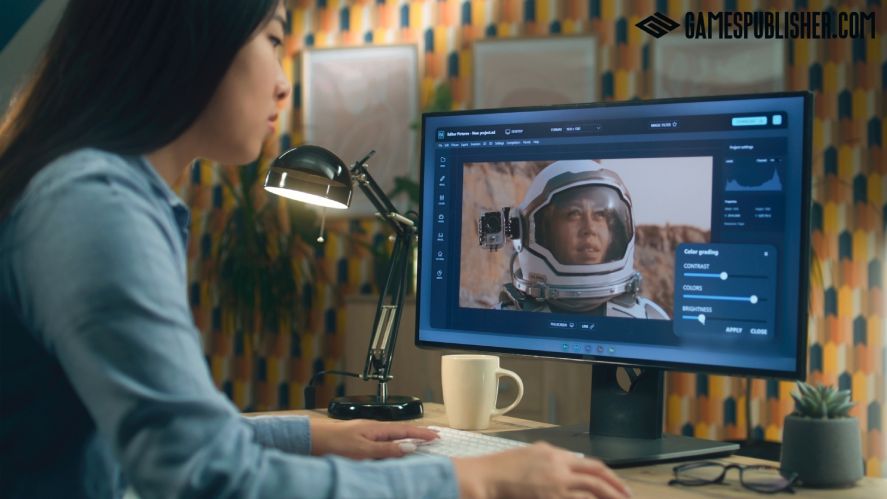 A developer is editing game assets using Photoshop