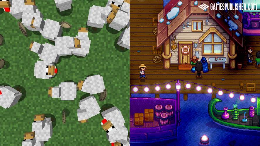 Minecraft and Stardew Valley