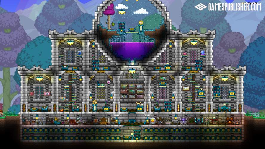 A giant Terraria base