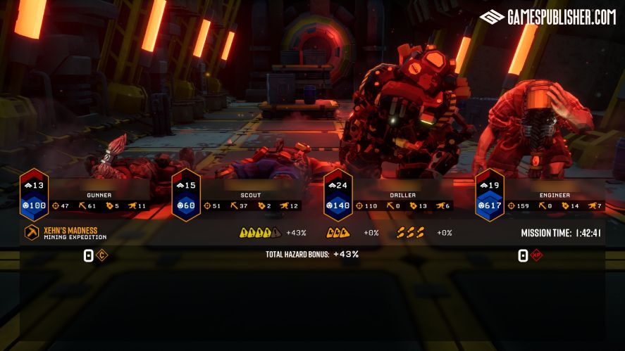 A failed mission in Deep Rock Galactic