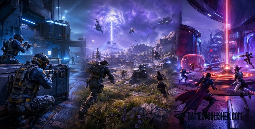 Free shooter games featuring tactical, battle royale, and hero-based gameplay styles